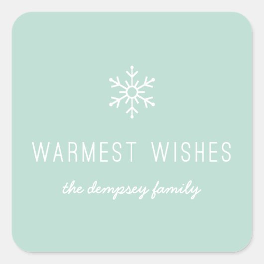 初雪シール – Mint スクエアシール (正面)