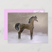 『初雪』～はがき ポストカード (正面/裏面)