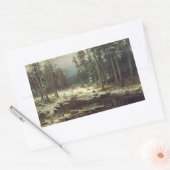 初雪 長方形シール (封筒)