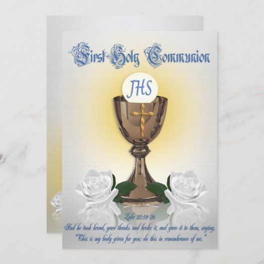 初領聖体招待状 招待状 (正面/裏面)