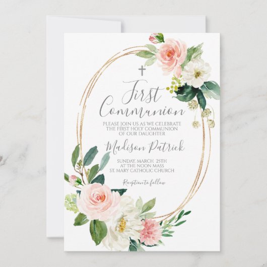 初領聖体 招待状 (正面)