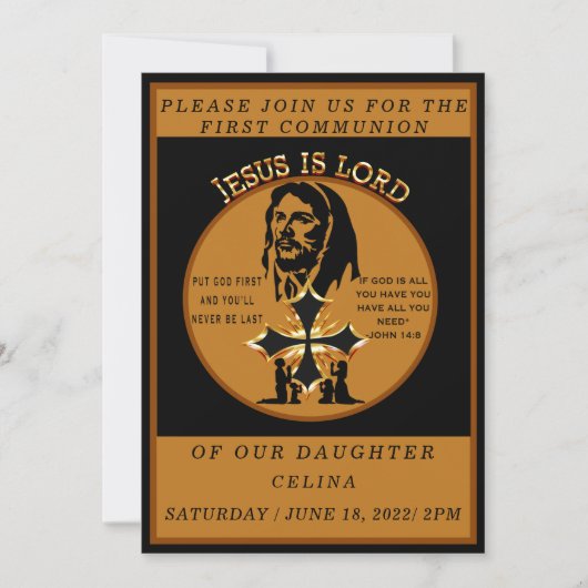 初領聖体 招待状 (正面)