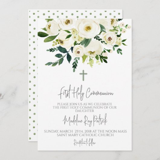 初領聖体 招待状 (正面/裏面)