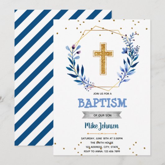 初領聖体 招待状 (正面/裏面)