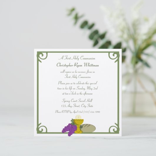 初領聖体 招待状 (スタンド正面)