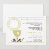 初領聖体 招待状 (正面/裏面)