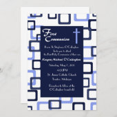 初領聖体 招待状 - 少年の初聖体 (正面/裏面)