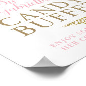 初領聖体 & 洗礼 お菓子 ブッフェ ピンク ポスター (角)