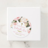 初領聖体 & 洗礼、ピンクの花模様 ゴールド フェイバータグ (インサイチュ)