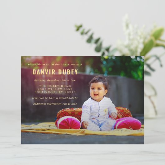 初食いの儀・写真招待状 招待状 (スタンド正面)