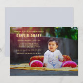 初食いの儀・写真招待状 招待状 (正面/裏面)