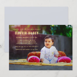 初食いの儀・写真招待状 招待状