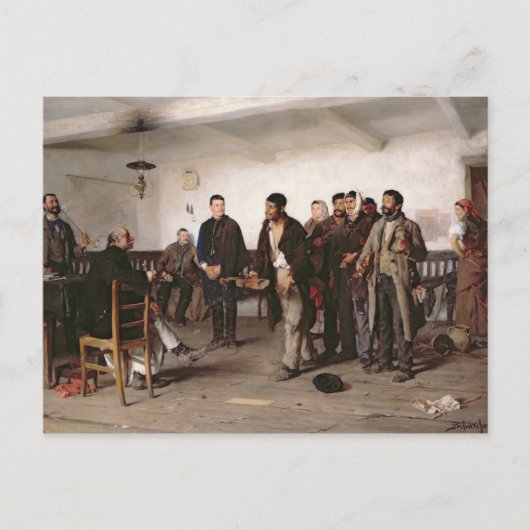 判事の前で ポストカード (正面)