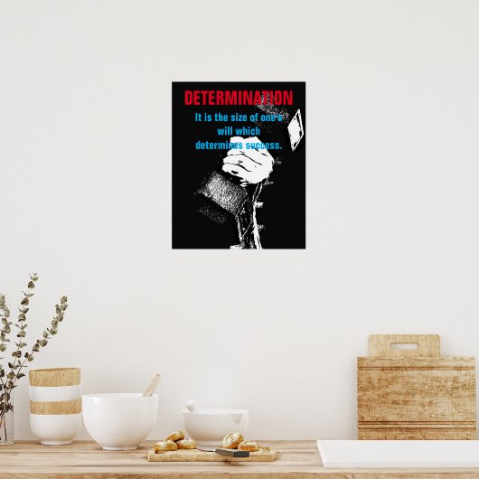 判定ボディビルフィットネス やる気を起こさせる ポスター (キッチン)