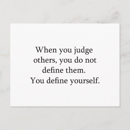 判断しない ポストカード (正面)