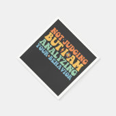 判断はしてないけどあなたの行動を分析してる スタンダードカクテルナプキン (角)