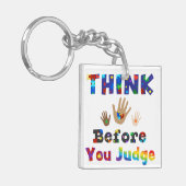 判断考えの前に キーホルダー (正面左)