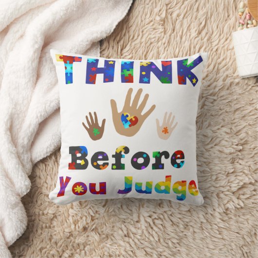 判断考えの前に クッション (ブランケット)