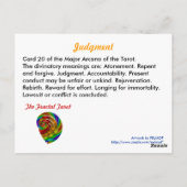 判決タロットカード ポストカード (裏面)
