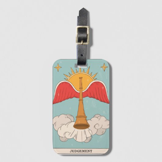判決タロットカーモダンド専攻のアルカナ ラゲッジタグ (正面縦)