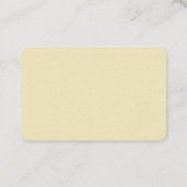 判読トレンディープレーンシンプルミニマリスト黄 名刺 (裏面)