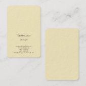 判読トレンディープレーンシンプルミニマリスト黄 名刺 (正面/裏面)