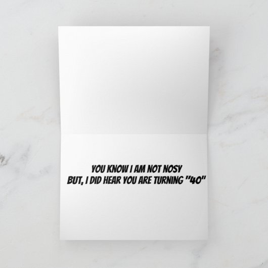 別に詮索してるわけじゃないけど、**40**歳になってる? カード (内部)