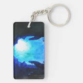 別のオオカミの像のキーチェーン キーホルダー (裏面)