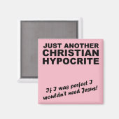 別のキリスト教の偽善者の冷蔵庫用マグネットユーモア マグネット (正面/裏面)