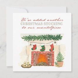 別のクリスマスストッキングフォトホリデー誕生 案内状