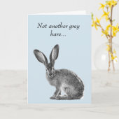 別のグレーハレヘア誕生日エイジユーモア カード (黄色い花)