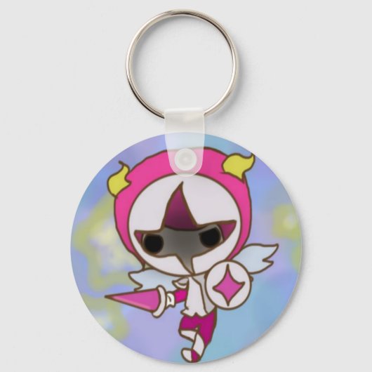 別のチビ（小さくかわいく書いた感じ）騎士 キーホルダー (正面)