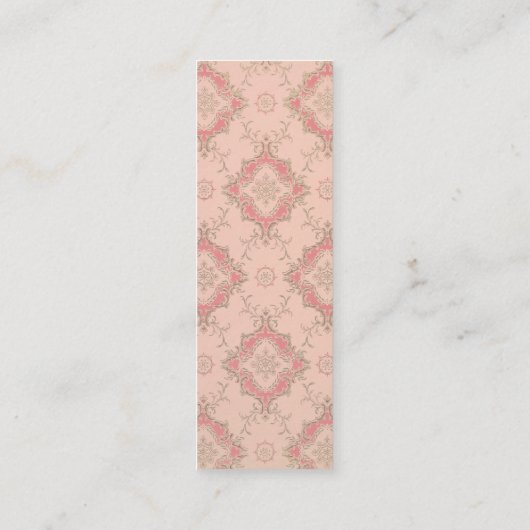 別のチャプターのみ…ヴィンテージピンクカードブックマーク スキニー名刺 (裏面)