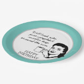 別のトリップのまわりにザサンおもしろいレトロ誕生日 ペーパープレート (アングル)