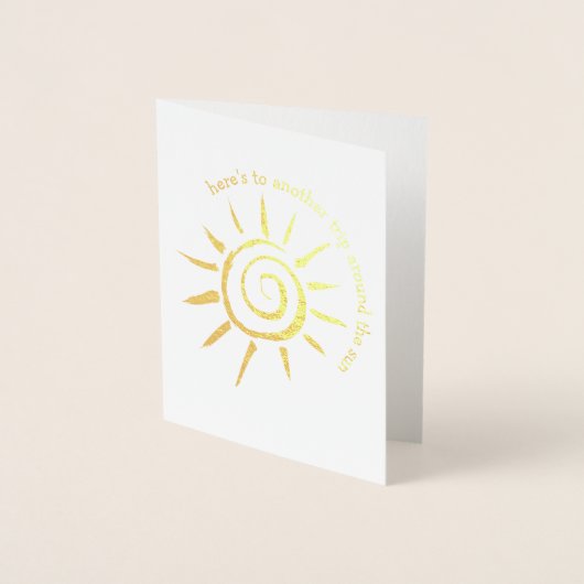 別のトリップのまわりにザサンカスタム誕生日実在 箔カード (正面)