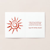 別のトリップのまわりにザサンカスタム誕生日実在 箔カード (内部)