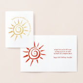 別のトリップのまわりにザサンカスタム誕生日実在 箔カード (ディスプレー)