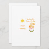 別のトリップのまわりにザサン格言誕生日カード 招待状 (正面/裏面)