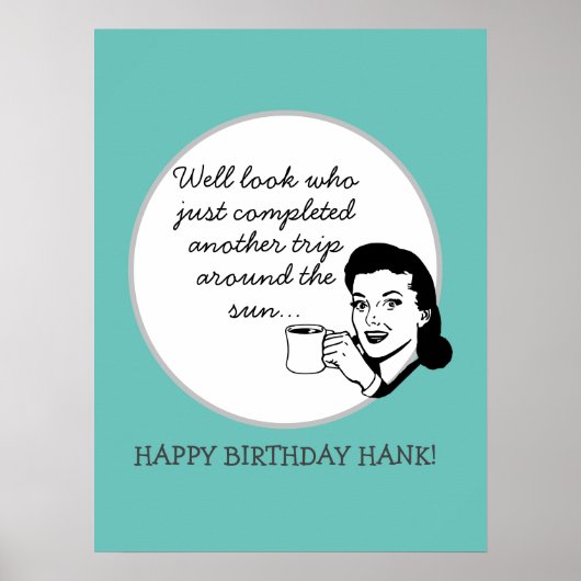 別のトリップザのまわりにサンおもしろいレトロカスタム ポスター (正面)