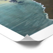 "別のハッピープレイス"ビーチ水彩 ポスター (角)