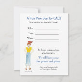 別のパーティーガル招待状 招待状 (裏面)