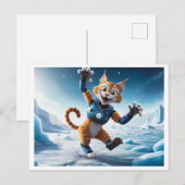 別のフレンドリー氷の惑星のロボット猫 ポストカード (正面/裏面)