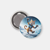 別のフレンドリー氷の惑星のロボット猫 マグネット (正面/裏面)