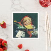 別のホリデーメルト遠くにダウンからのシュガープラム スタンダードカクテルナプキン (インサイチュ)