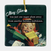 別のホリデーメルト遠くにダウンからのシュガープラム セラミックオーナメント (正面)