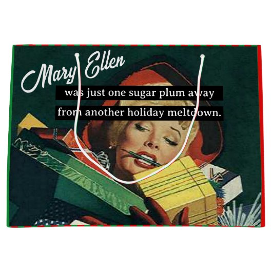 別のホリデーメルト遠くにダウンからのシュガープラム ラージペーパーバッグ (正面)