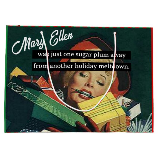 別のホリデーメルト遠くにダウンからのシュガープラム ラージペーパーバッグ (裏面)