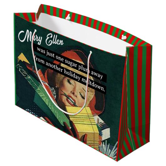 別のホリデーメルト遠くにダウンからのシュガープラム ラージペーパーバッグ (裏面アングル)