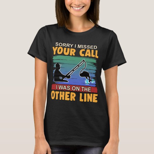 別のリードにつながれていた釣り人へのギフト Tシャツ (正面)