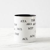 別の三文字頭字語 ツートーンマグカップ (中央)